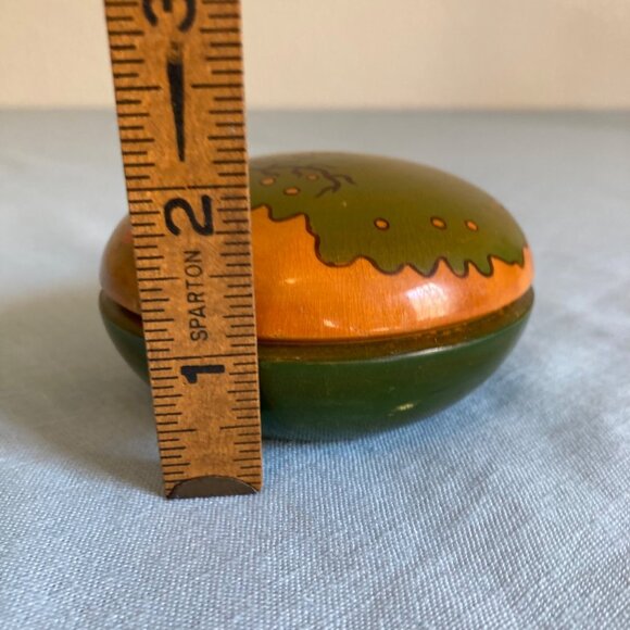 Hand Painted Round Wooden Trinket Box With Tree And Floral - Picture 5 of 5